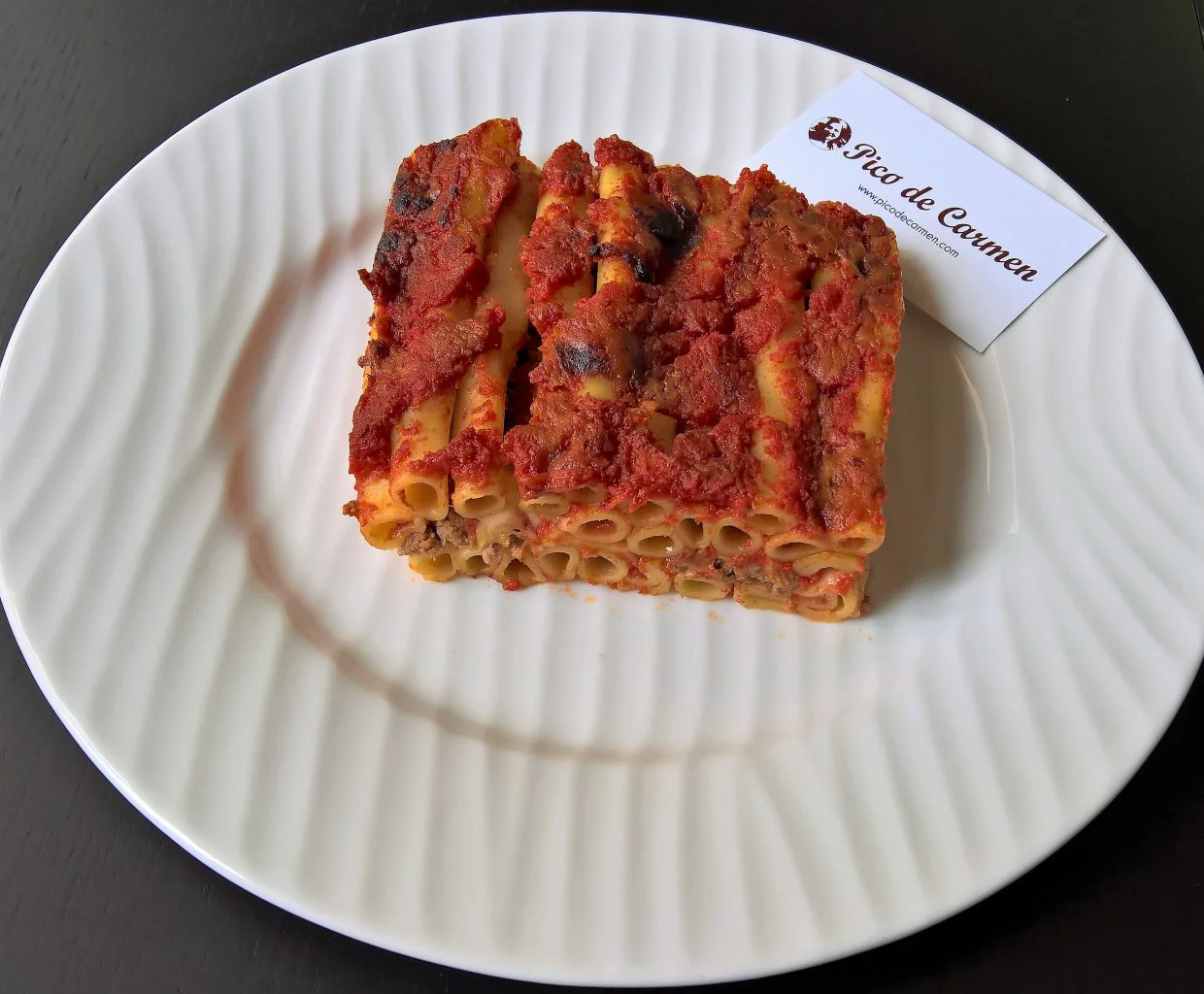 Maccheroni crudi al forno